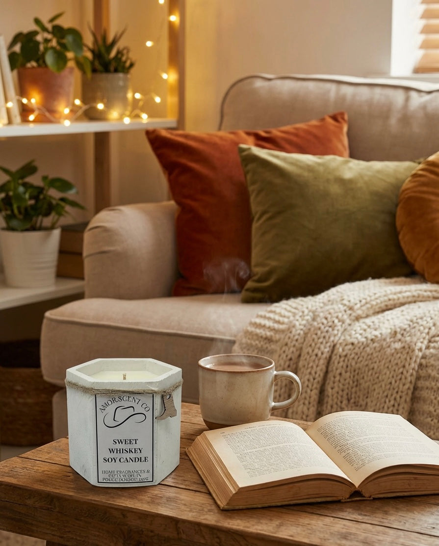 Bring warmth, charm, and sophistication to your home with our 150g handcrafted soy candles. Each candle is carefully poured into an artisan-made vessel, creating a beautiful decorative accent that complements any interior. Amor Scent Co