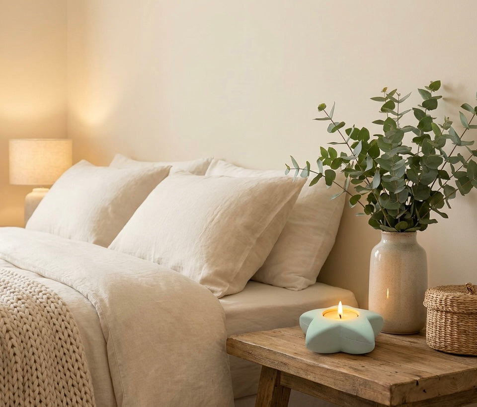 Add a touch of magic, warmth, and elegance to your home with our handcrafted tea light holder, in a timeless star design. Expertly made with love and precision, this decorative candle holder creates a soft, ambient glow, filling any room with serenity and cozy atmosphere. Amor Scent Co