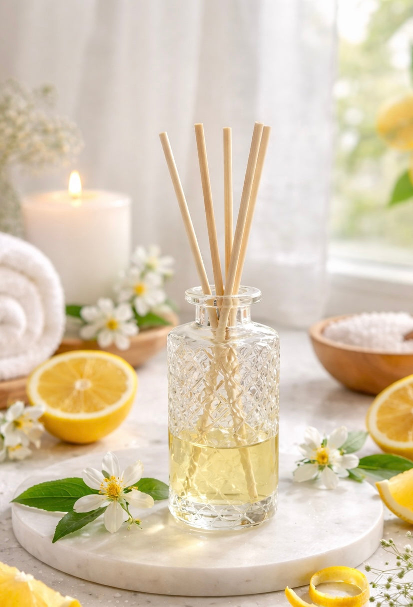 Natural Reed Diffuser – 100g Home Fragrance with High-Quality Oils and Natural Reeds.