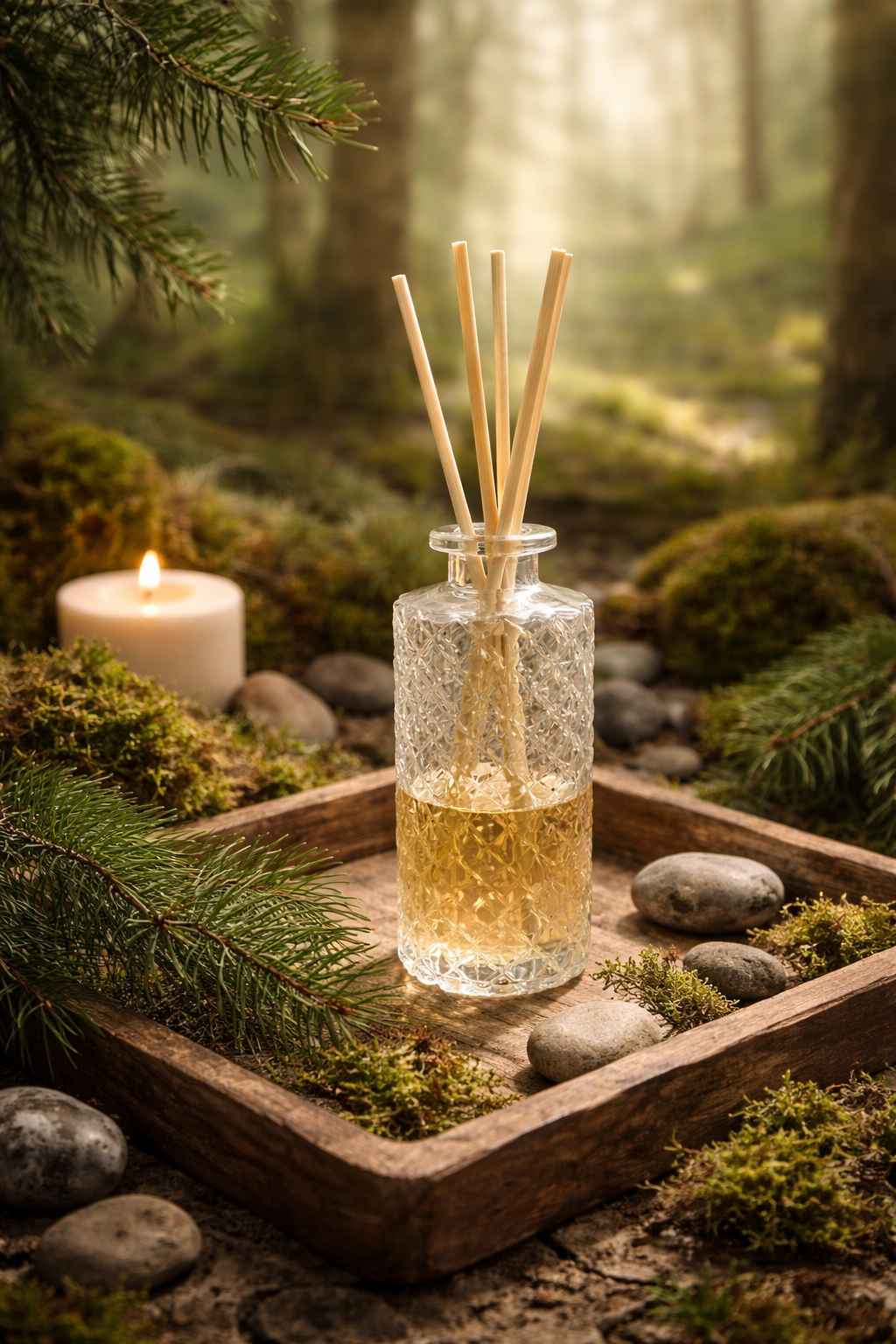 Natural Reed Diffuser – 100g Home Fragrance with High-Quality Oils and Natural Reeds.