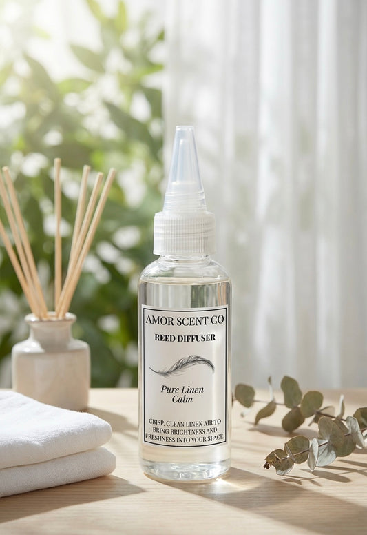 
Keep your home or car smelling fresh with our Reed Diffuser and Car Diffuser Refill – 50g. Designed for effortless topping up, each refill includes 50g of your chosen fragrance and base solution along with 5 fresh reeds to maintain a strong, consistent scent. Amor Scent Co. Fragrance scent aroma